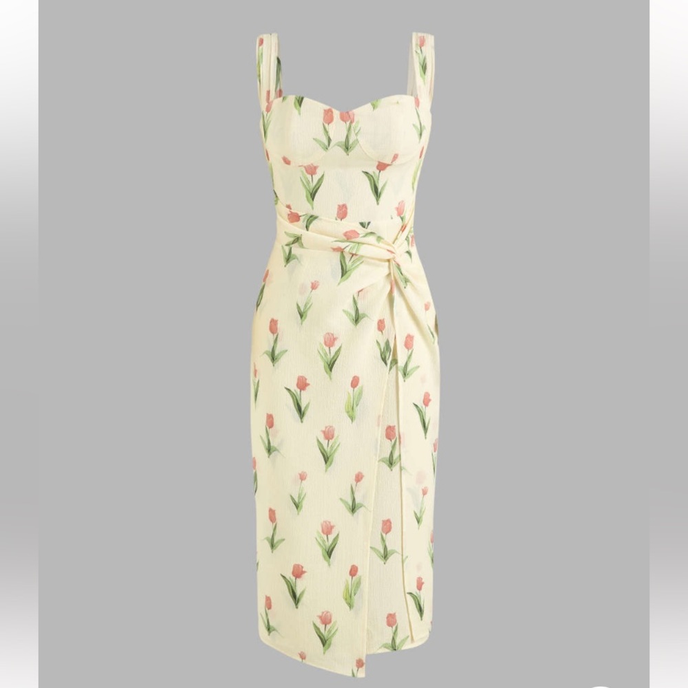 Cider midi garden party dress